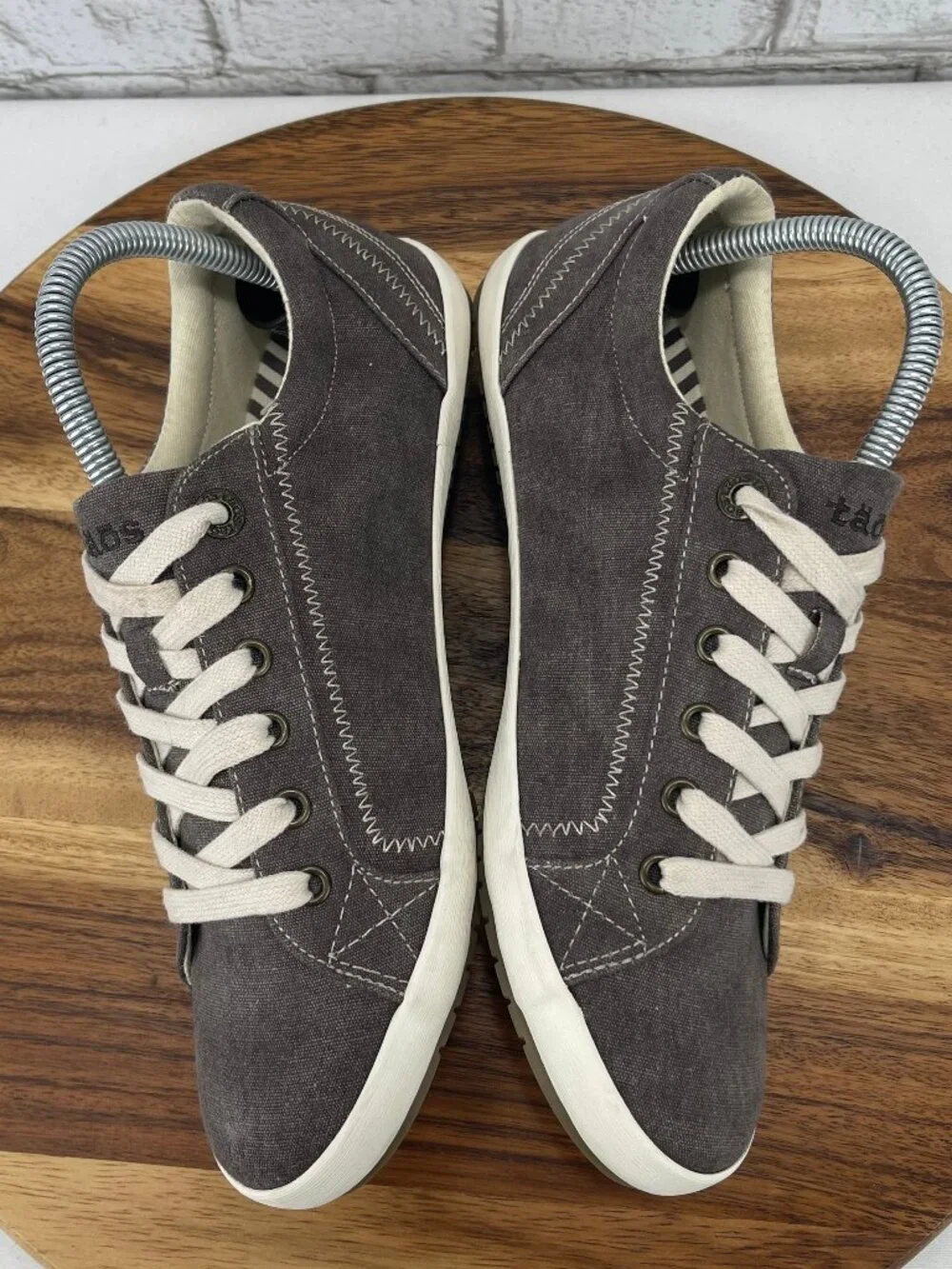 Taos Star 12844 Womens Sz. 9 Charcole Washed Canvas Comfort Casual Shoes